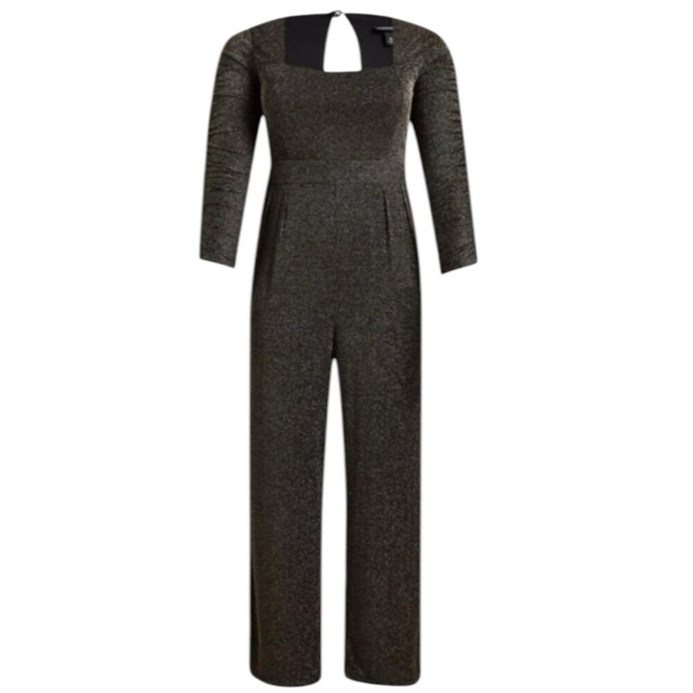 NWT Torrid Glitter Knit Sweetheart Neck Jumpsuit Plus Sz 18